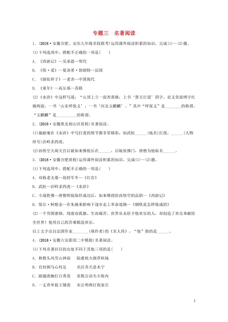 安徽省2019年中考语文专题复习三名著阅读训练20190109130.doc_第1页