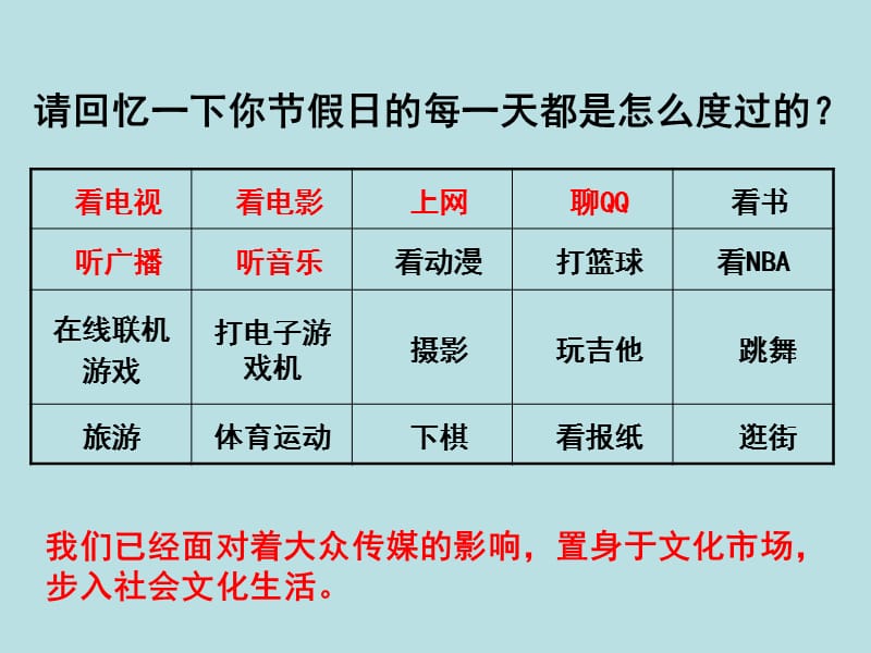 高中政治 8.1色彩斑斓的文化生活.ppt_第2页