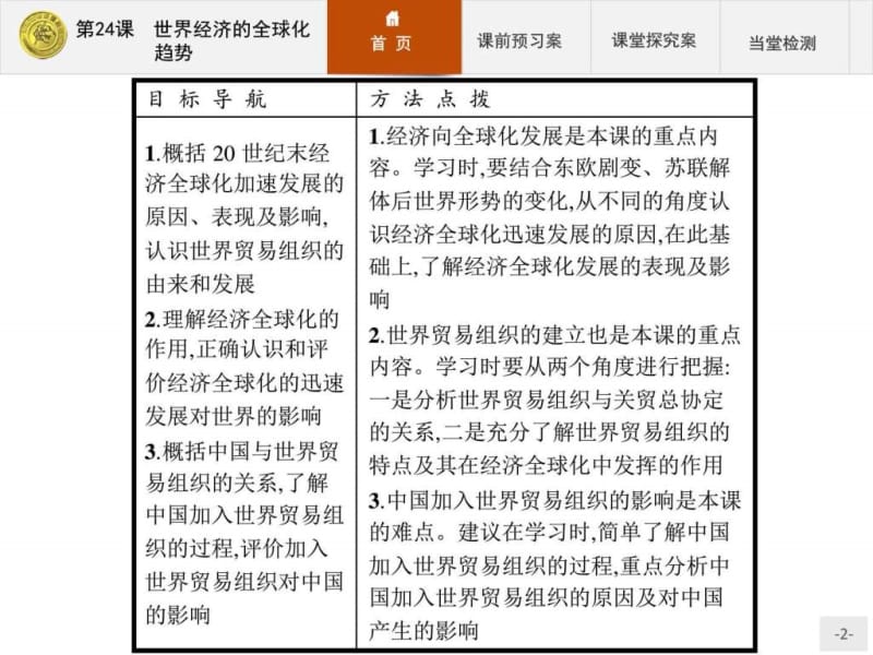 赢在课堂高中历史人教版必修2课件24世界经济的全球化.ppt_第2页