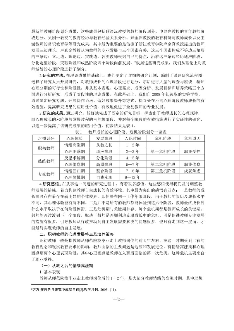 2019年课题研究：教师成长的心理规律及自主发展研究.doc_第2页