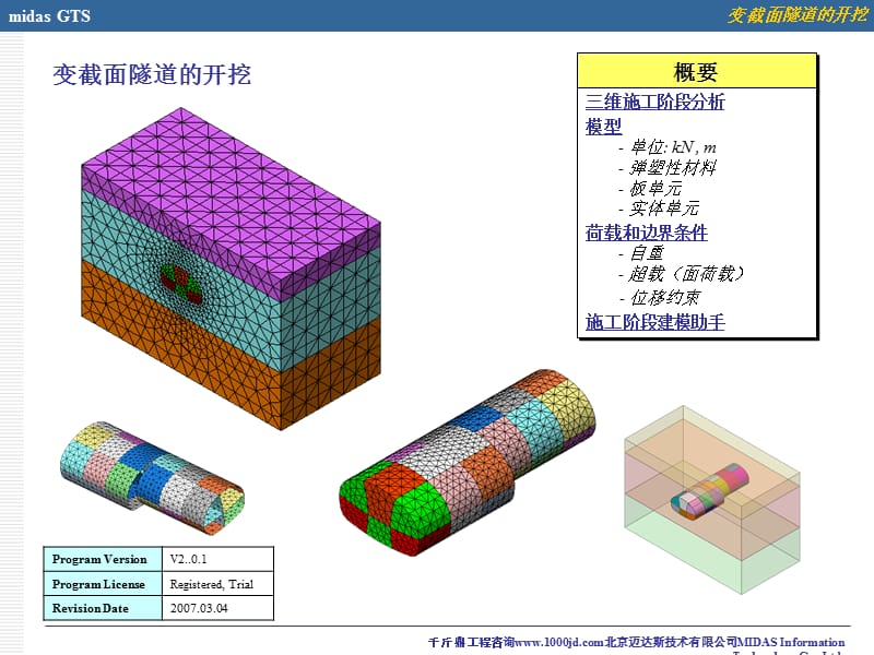 Midas_GTS隧道开挖建模培训PPT（来自千斤鼎工程咨询公司）.ppt_第1页