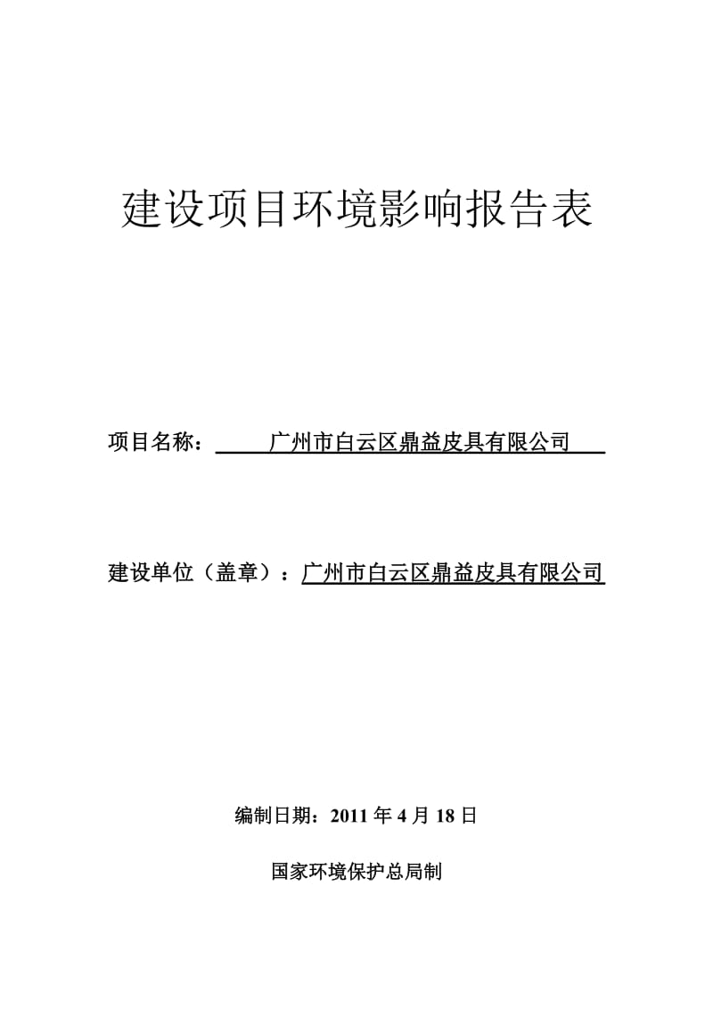 2019年鼎益皮具有限公司报告表(审).doc_第1页