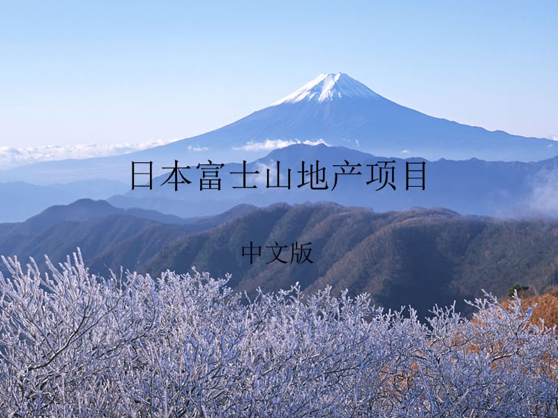 日本富士山地产项目前期报告.ppt_第1页