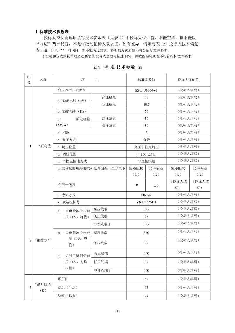 1001005-0066-08-66kV50MVA三相双绕组电力变压器高-低阻抗10专用技术规范.doc_第3页