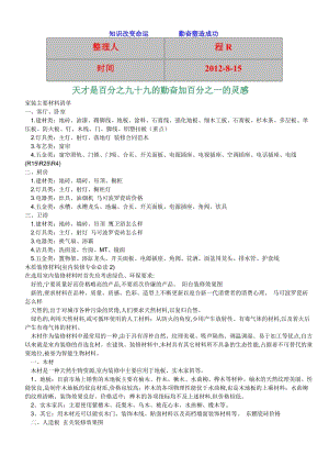 2011-学习资料大全：家装主要材料清单一.doc