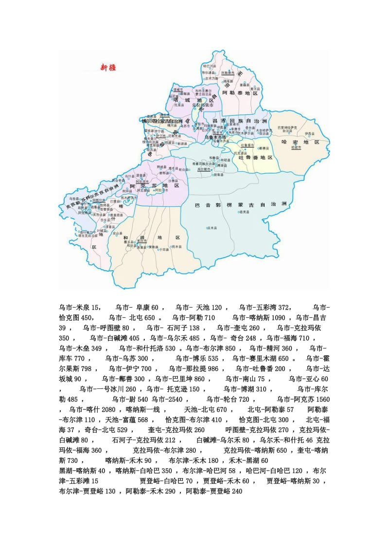 全疆公路里程数.doc_第1页