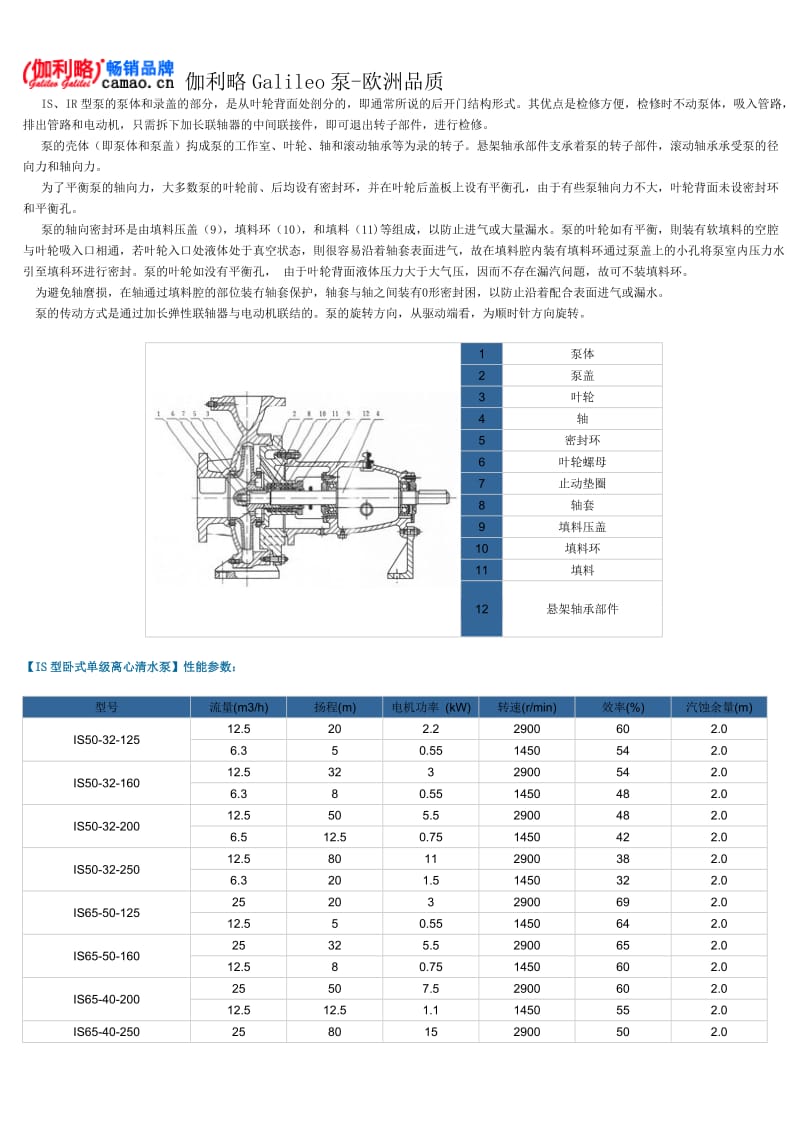 卧式单级离心清水泵型号及参数.doc_第3页