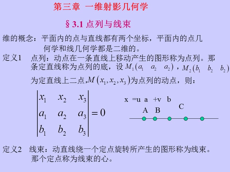 第三章一维射影几何学.ppt_第1页