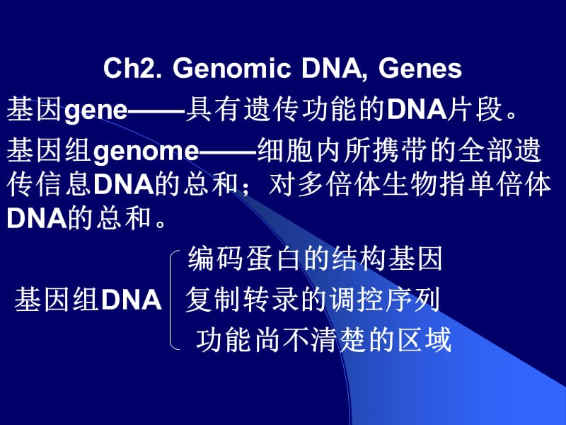 分子生物学课件2Ch2. Genomic DNA, Genes.ppt_第1页