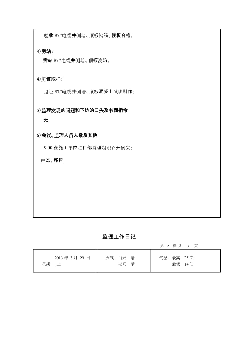 京周路电力工程监理工作日志20135月.doc_第3页