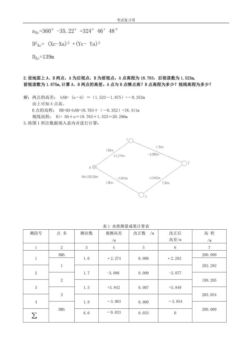 中央电大《建筑测量》形成性考核册参考答案建筑专科2013年现行标准2013年考试必备.doc_第3页