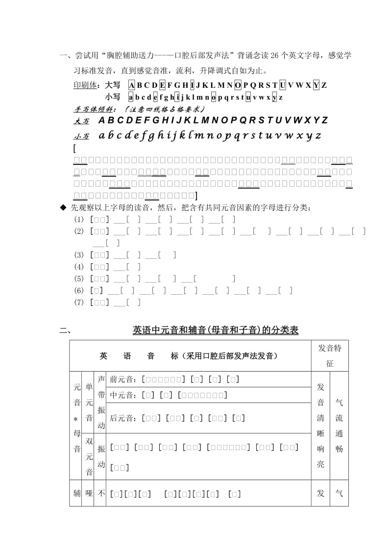 英语音标表以及字母、字母组合发音规律记忆口诀.doc_第2页