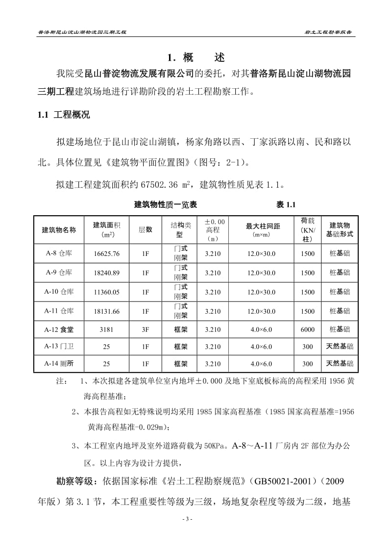 苏州普洛斯昆山淀山湖物流园三期工程-工程勘察-文字报告31.doc_第3页