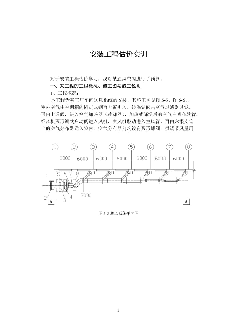 安装工程估价实训报告.doc_第2页