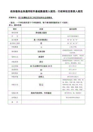 用软件基础数据录入规范行政审批目录录.doc