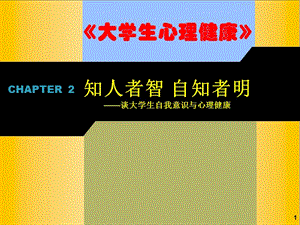 大学生心理健康教育课件 大学生自我意识与心理健康.ppt