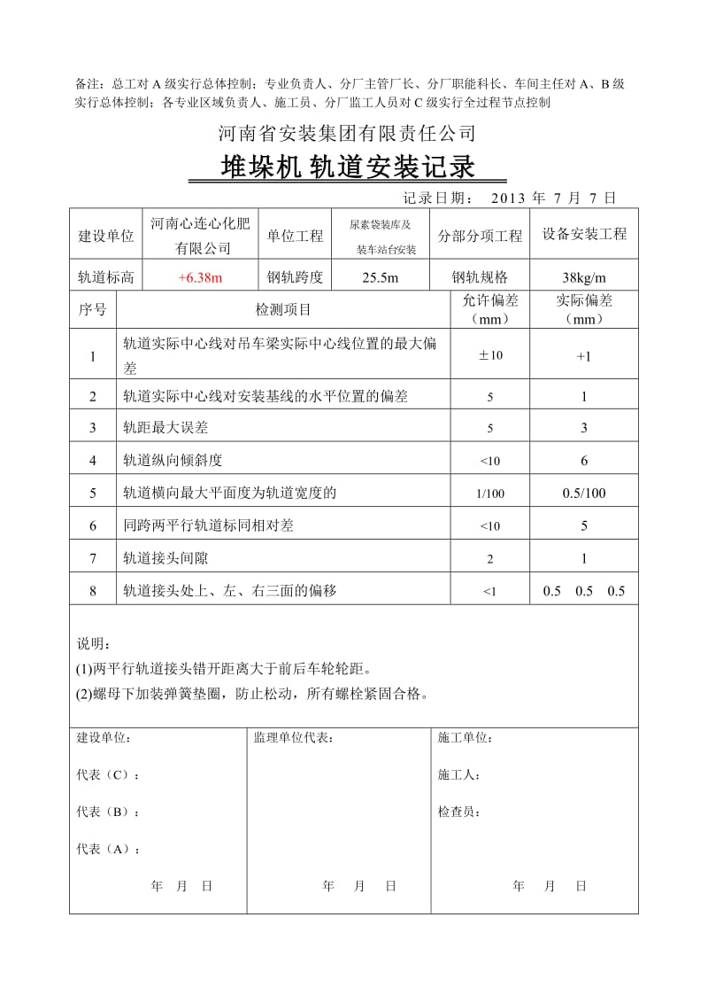 桥式堆垛机安装记录.doc_第2页