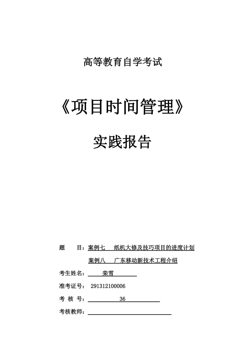 案例七纸机大修及技巧项目的进度计划案例八广东移动新技术工程介绍4.doc_第1页