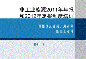 非工业能源2011年年报和2012年定报制度培训.ppt