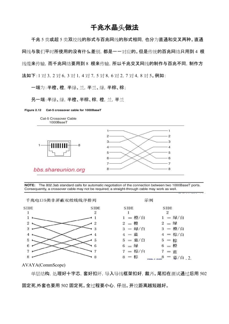 千兆与百兆双绞线水晶头的压制.doc_第1页