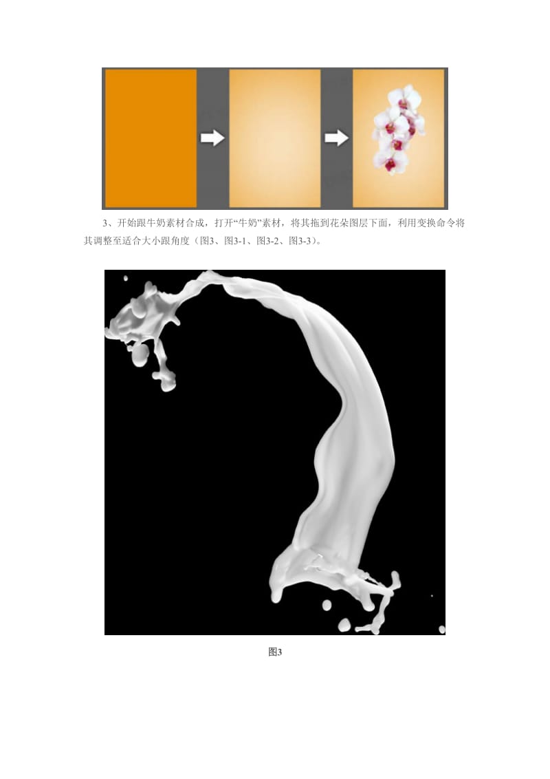 合成纯白的牛奶花朵图片.doc_第3页