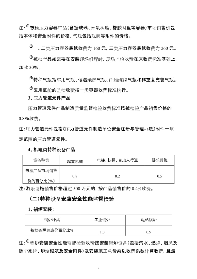 黑龙江省特种设备收费项目及收你费标准.doc_第2页