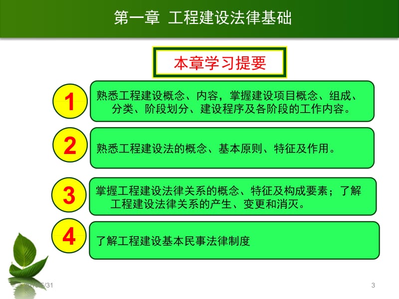 建设法规与典型案例分析 马楠 第1章 工程建设法律基础 条（8.24）新.ppt_第3页