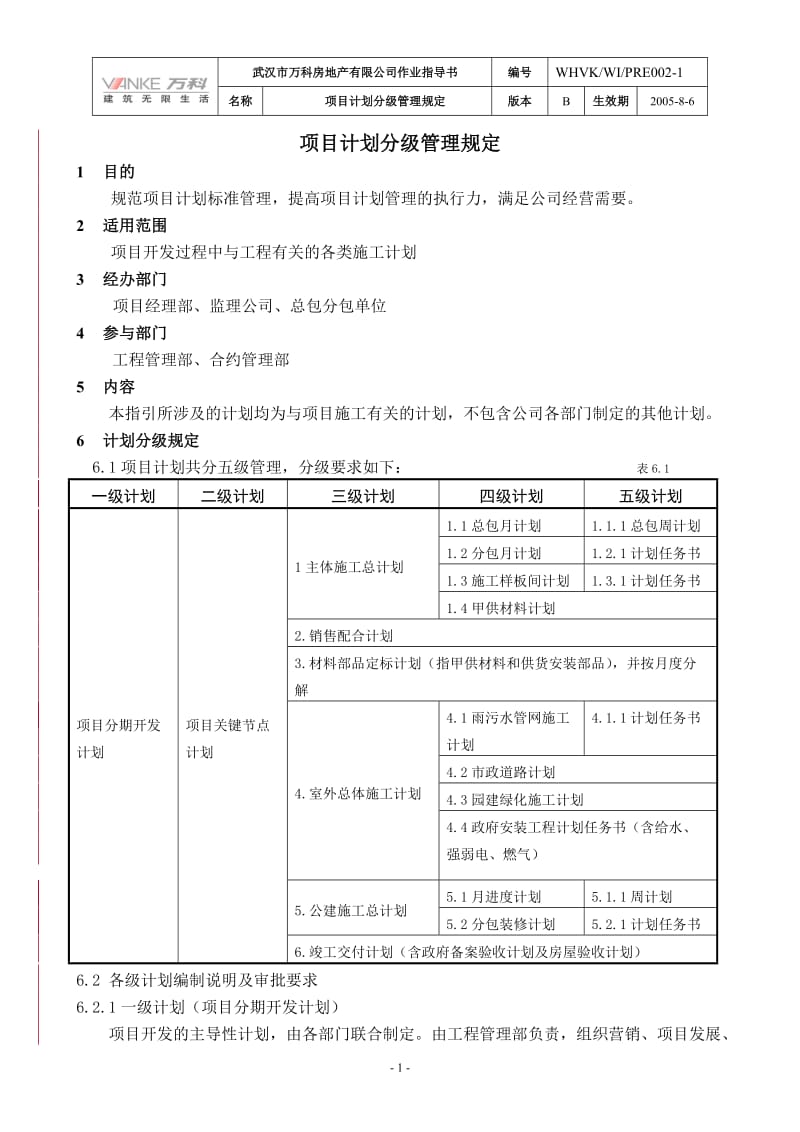 项目计划义分级管理规定.doc_第1页