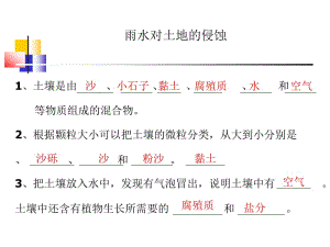 教科版科学五上雨水对土地的侵蚀课件.ppt