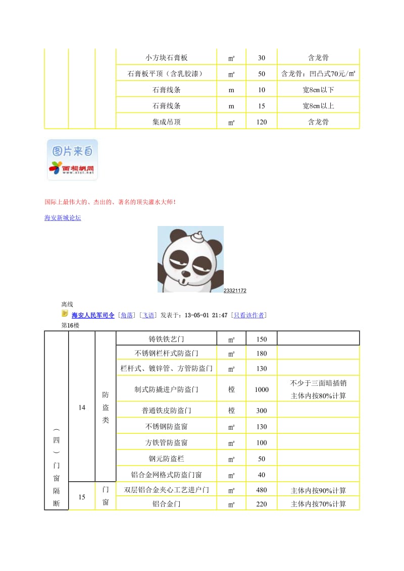 装饰装修附属物及其他补偿指导价.doc_第3页