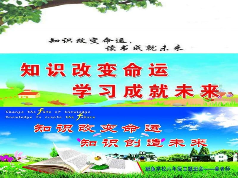 知识就是财富,知识改变命运(六年级主题点班会).ppt_第1页