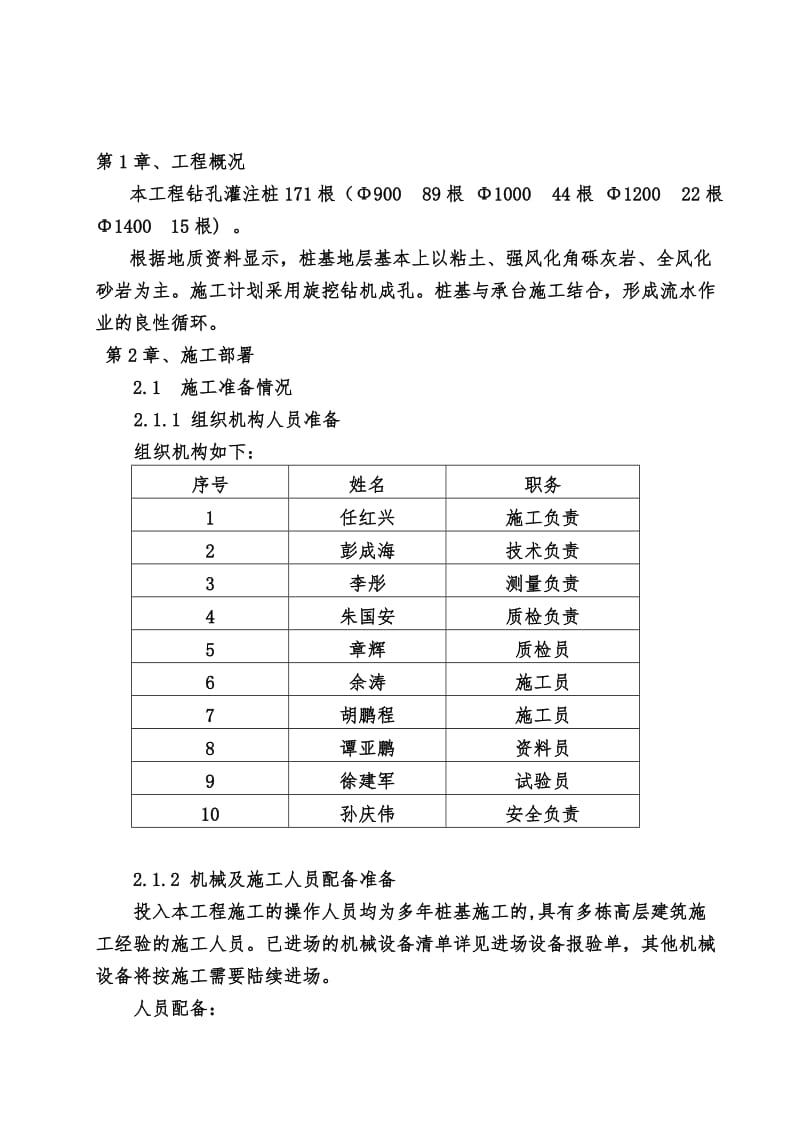 桩基础施工方案旋挖机.doc_第2页