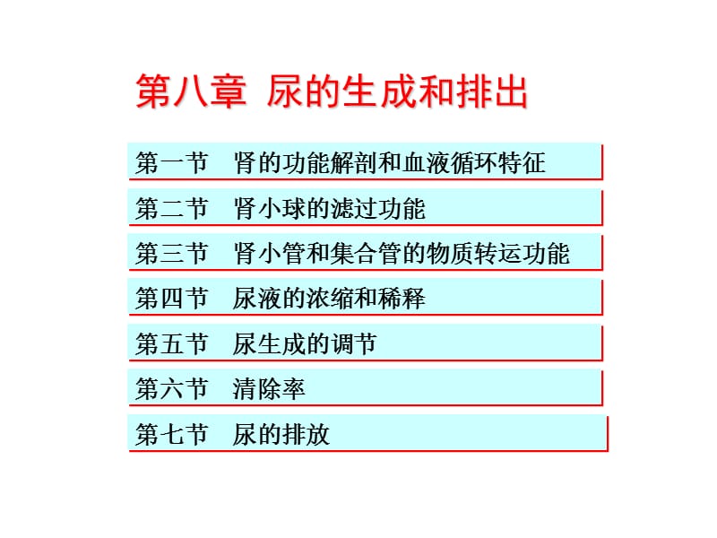 生理学chapt08肾脏的排泄功能上ppt课件.ppt_第1页