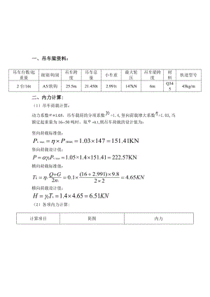 y华北水利水电大学机械学院起重专业_吊车梁课程设计.doc