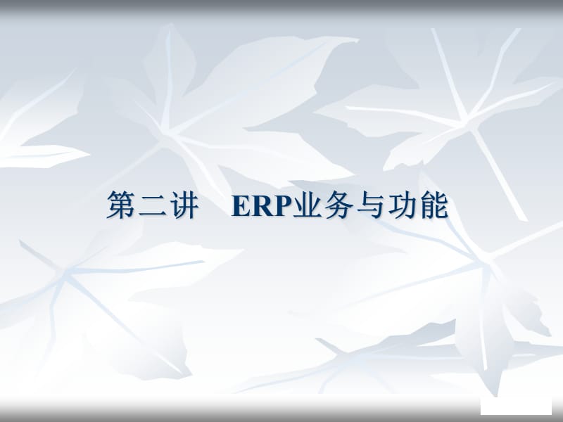 第二讲ERP业务与功能.ppt_第1页