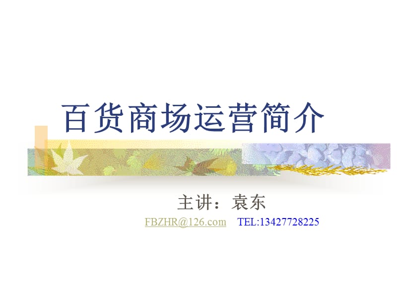 百货商场运营简介.ppt_第1页