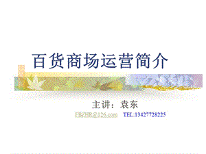 百货商场运营简介.ppt