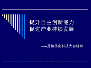 提升自主创新能力促进产业持续发展.ppt