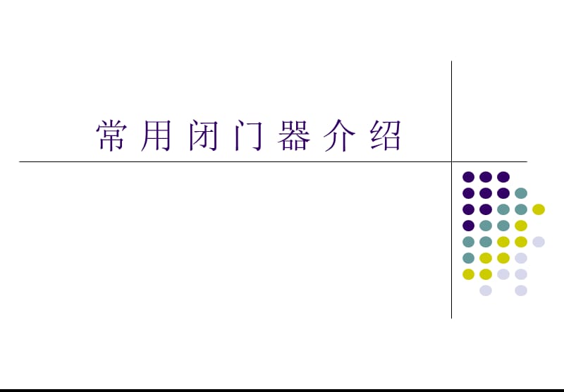 常用闭门器介绍.ppt_第1页