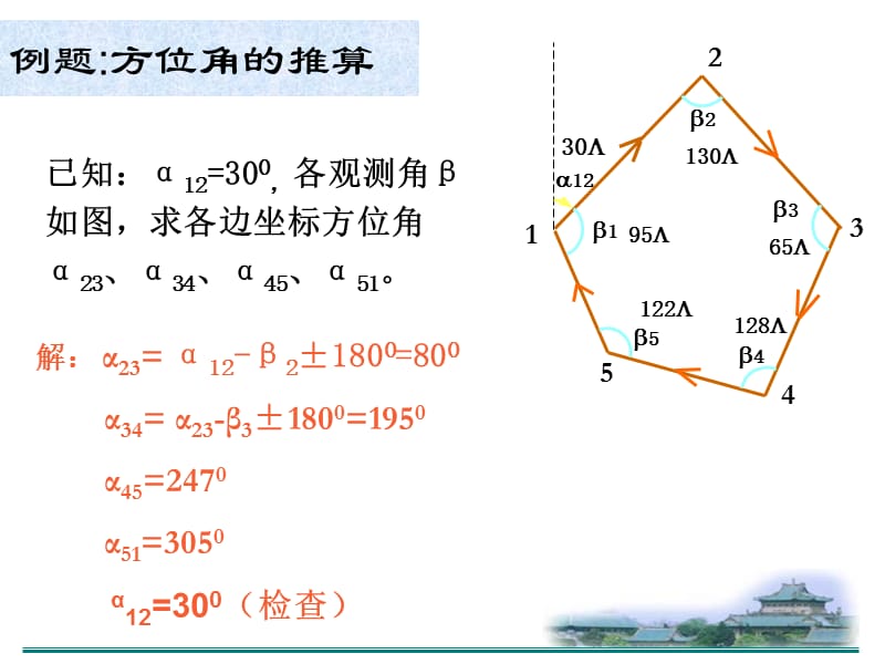 导线内业计算和水准内业计算习题课.ppt_第3页