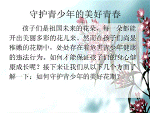 青少年暑期呢安全法律宣传.ppt