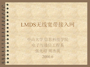 LMDS无线接入技术.ppt