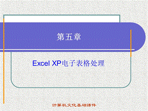 ExcelXP电子表格.ppt