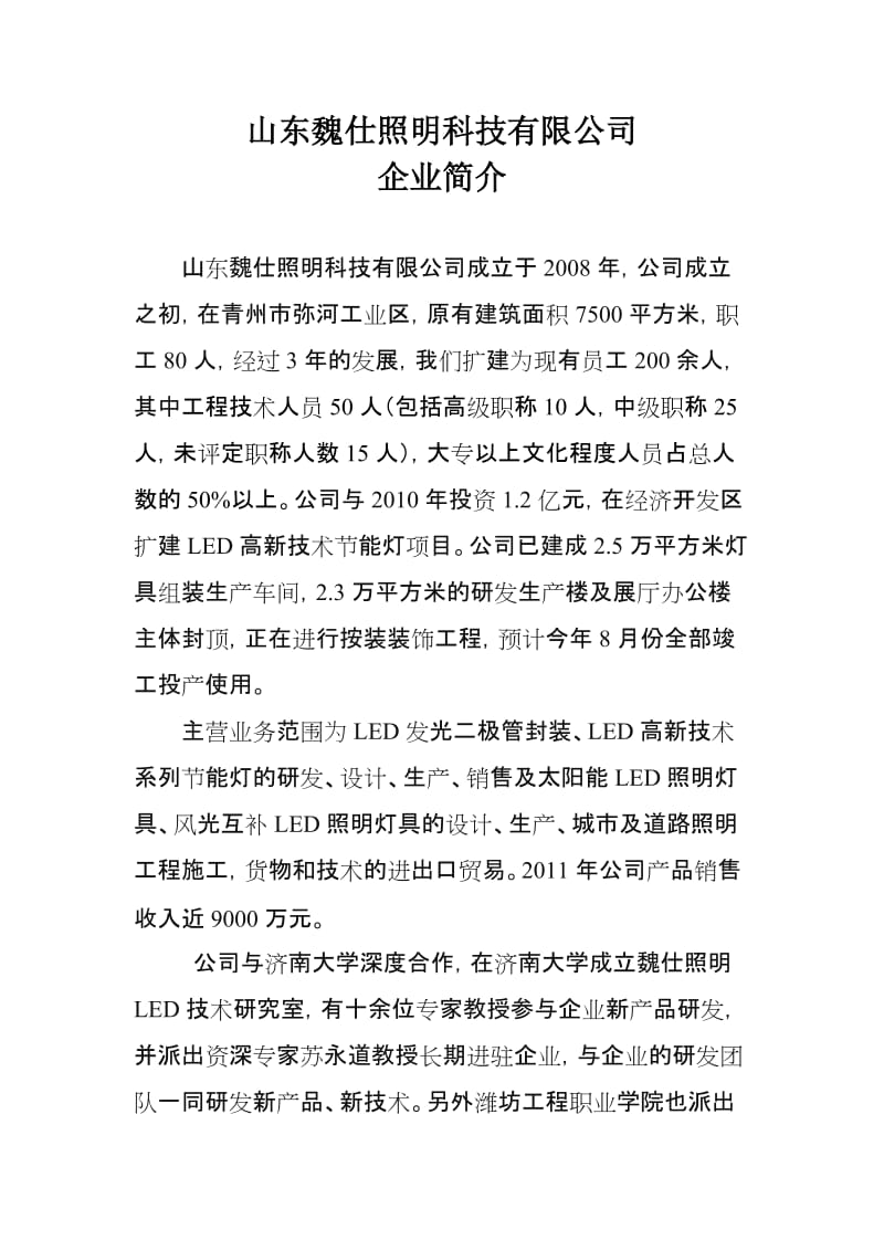 山东魏仕照明科技有限公司简介.doc_第2页