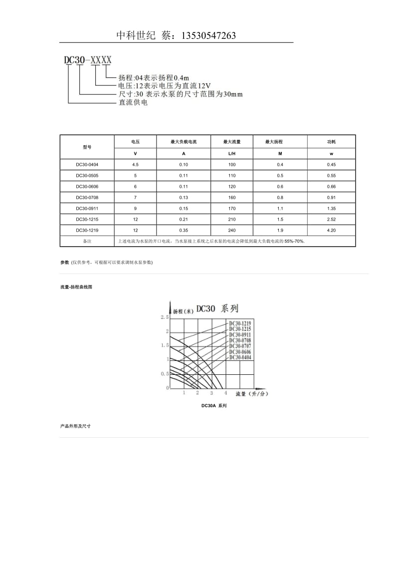 微型喷泉水泵的种类及性能参数.doc_第3页