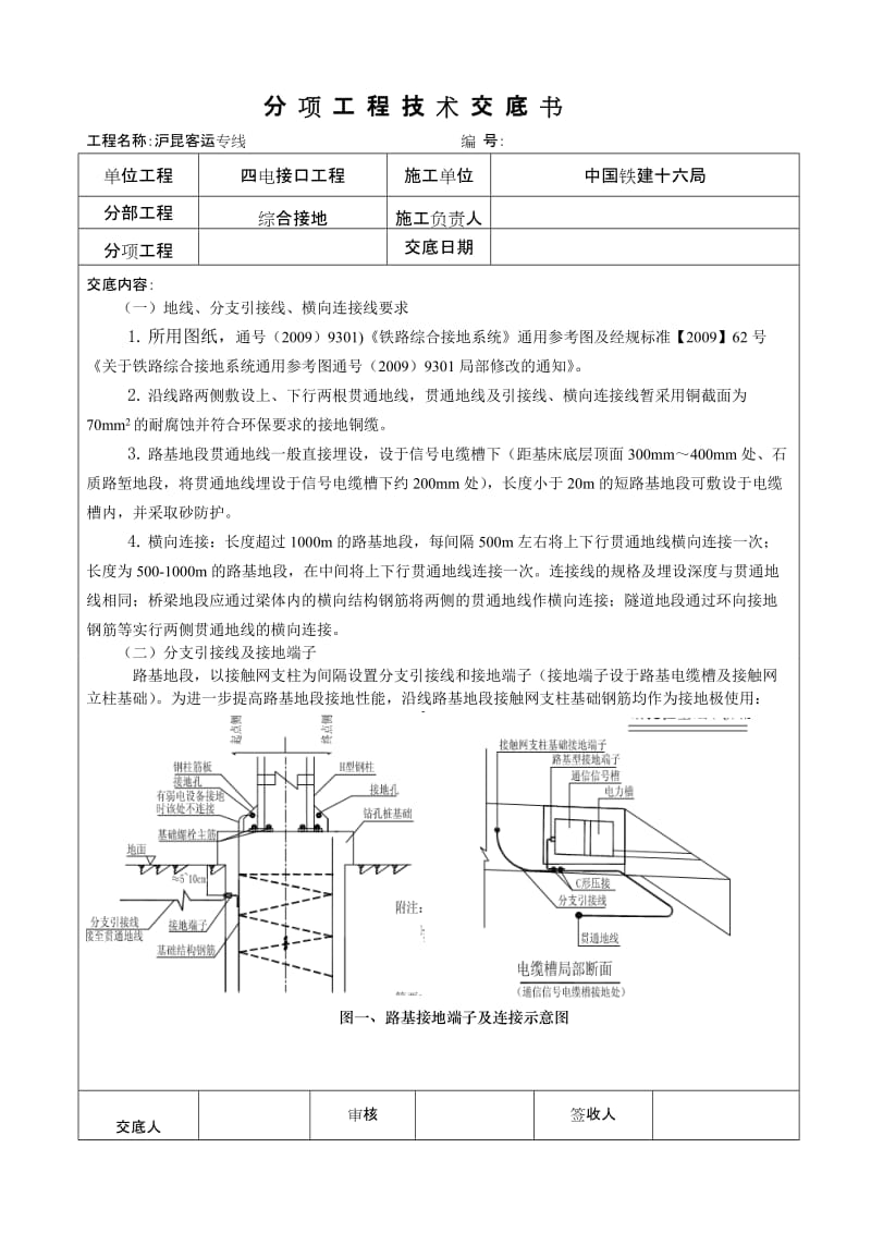 分项工程技术交底书(四点接口).doc_第1页