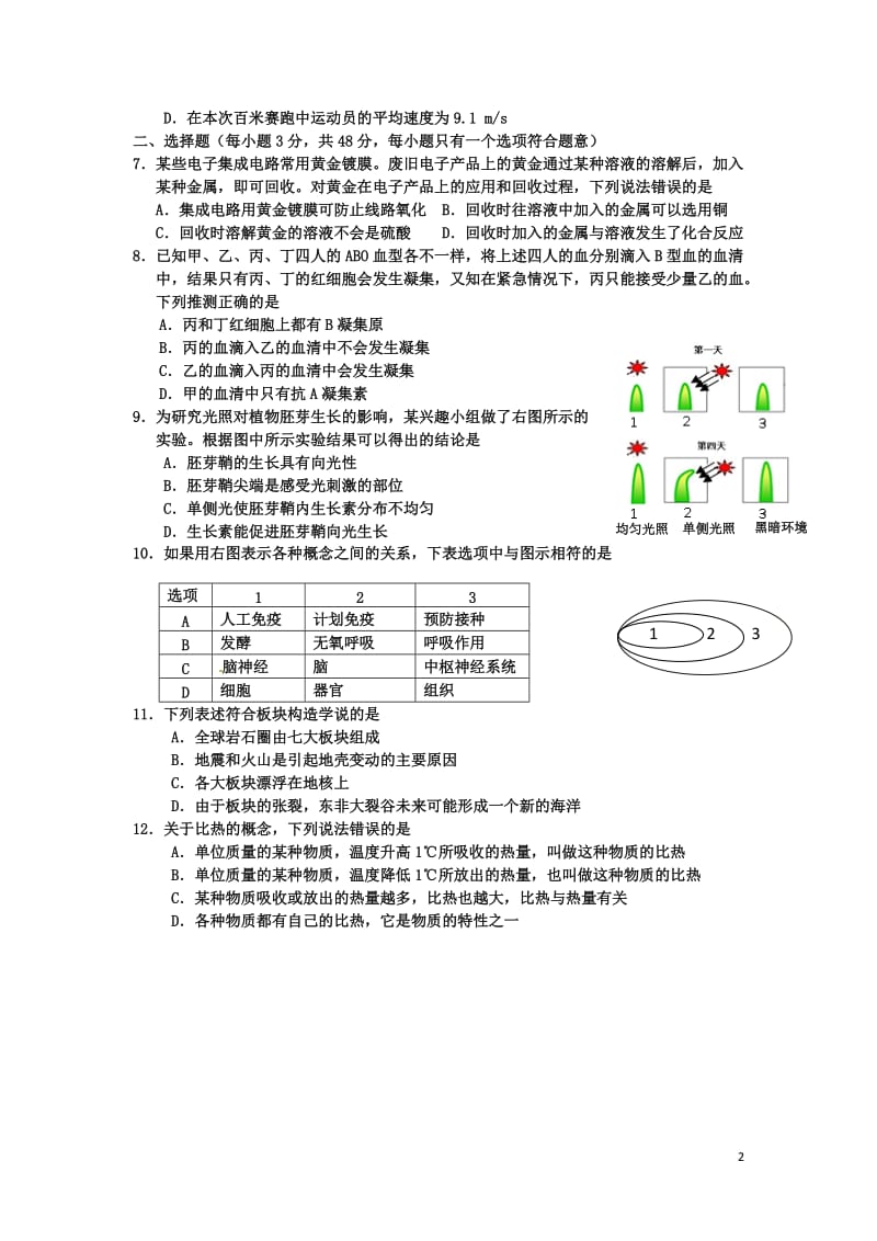 浙江省杭州市2014年中考科学真题试题含答案.doc_第2页