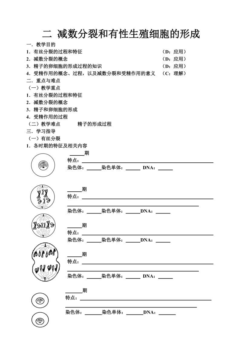 减数分裂教案.doc_第1页