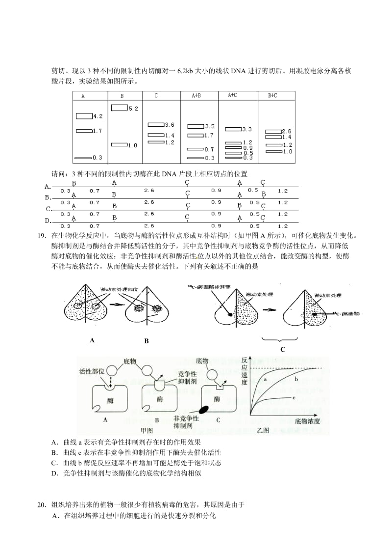 浙江省杭州十四中2012届高三9月月考生物试题.doc_第3页