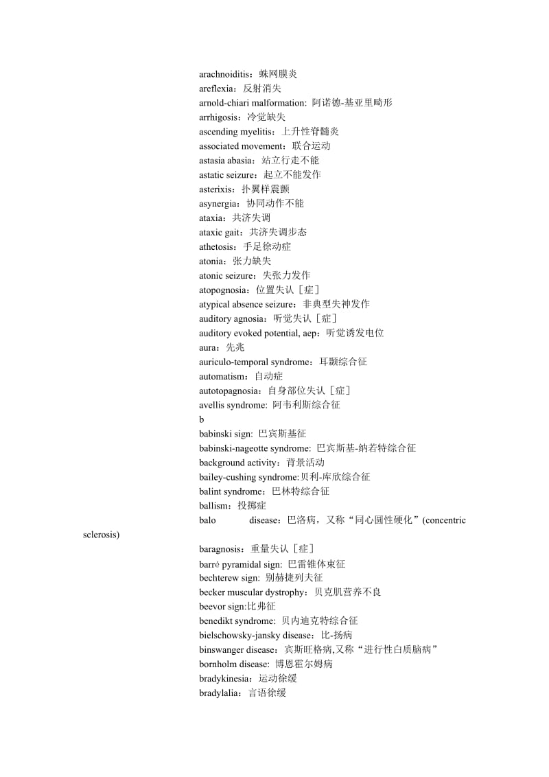 神经病学规范用词.doc_第2页